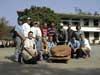 Group with egg nest ready for museum